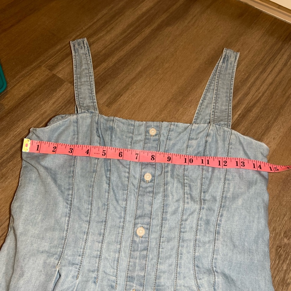 Veronica Beard Light Blue Denim Peplum Tank - Picture 9 of 10